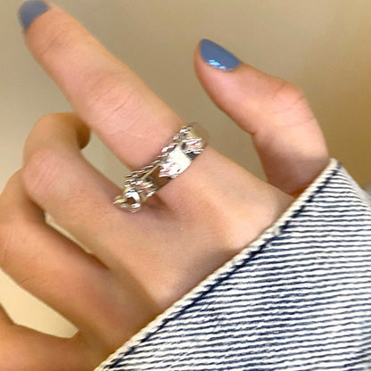 Love Zircon Chain Ring