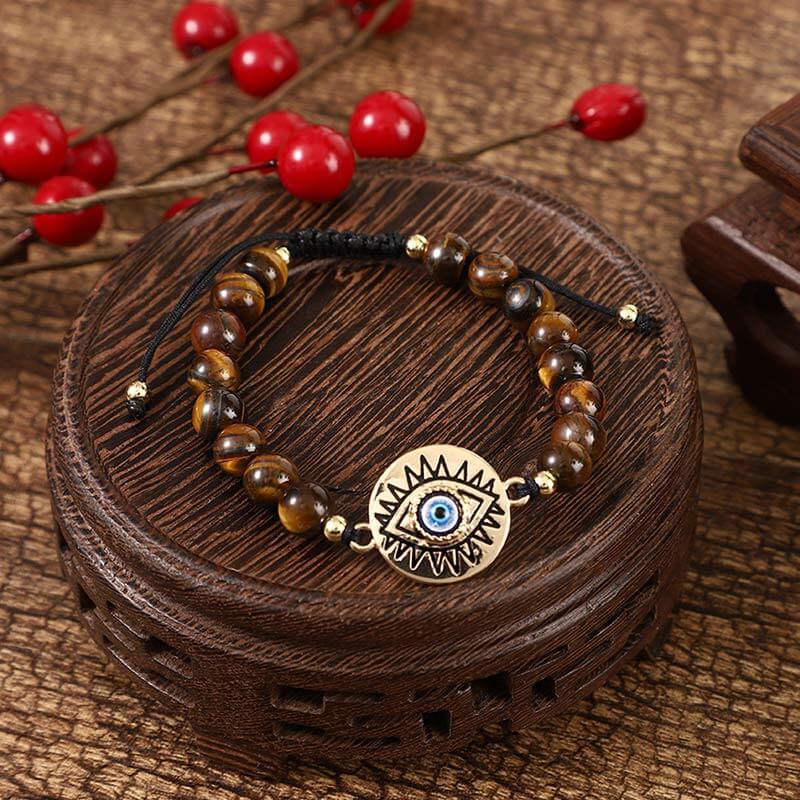 Fee Now: Tiger Eye Evil Eye Protection Bracelet