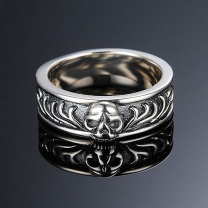 Vintage Men's Skull Wavy Ring