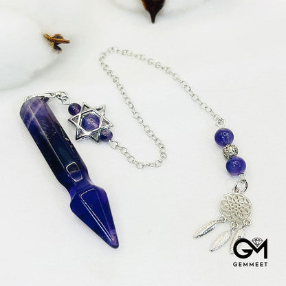 Amethyst Crystal Spirit Pendant Cone