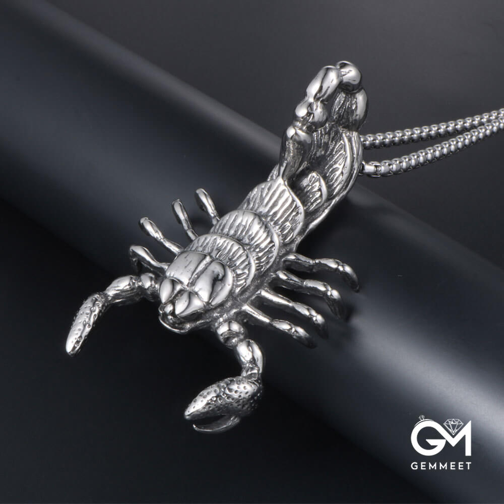 Hip Hop Big Scorpion Titanium Steel Necklace