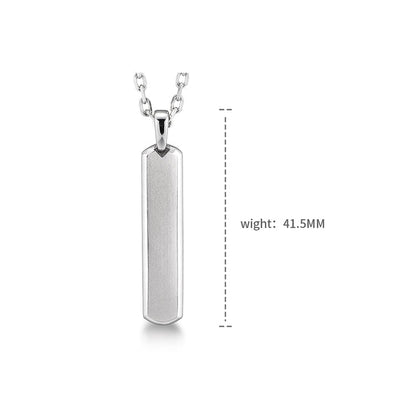 Sterling Silver High Street Rectangle Pendants Necklace