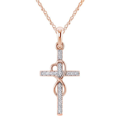 Infinity Cross Pendant Necklace