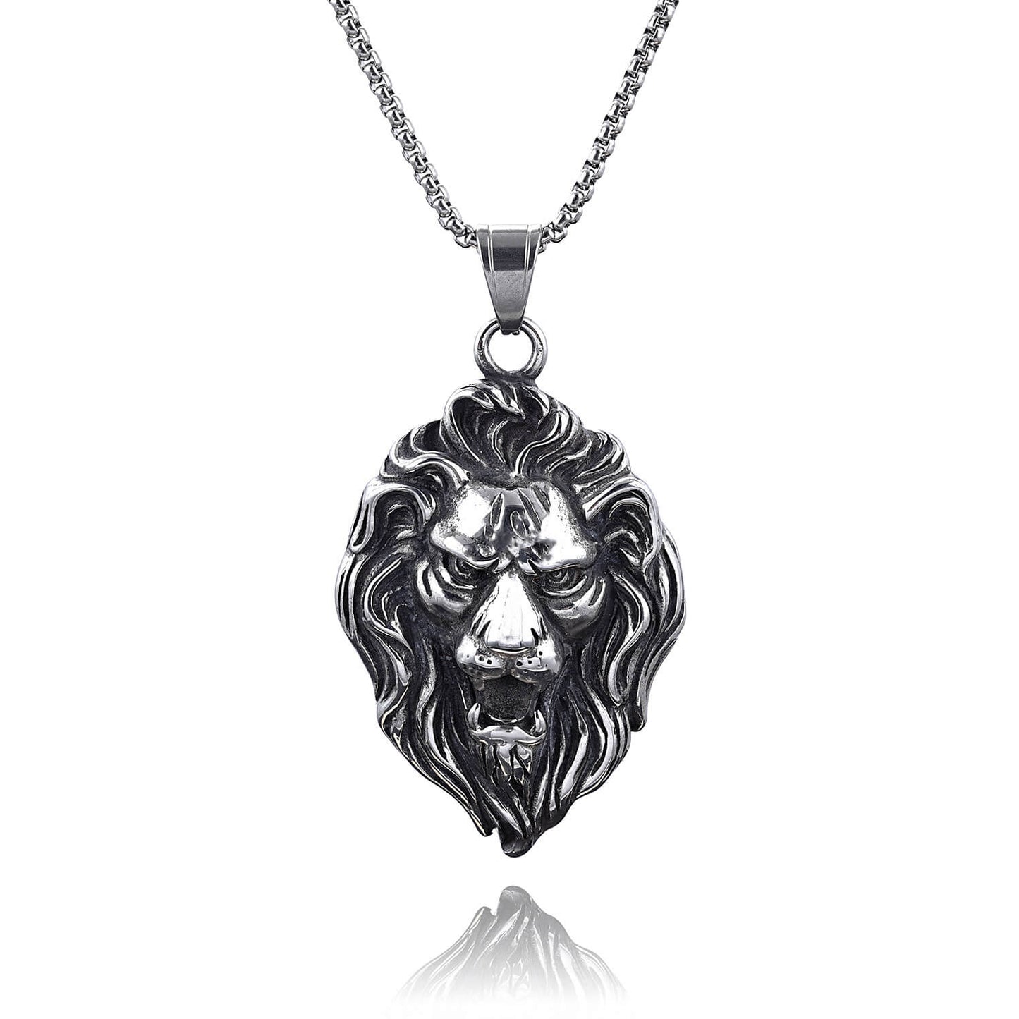 Animal Shape Lion Head Stainless Steel Pendant