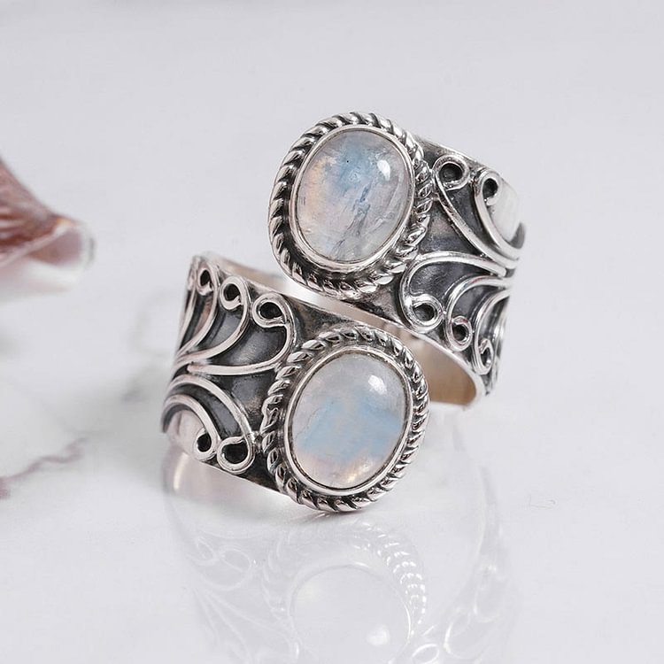 Creative Moonstone Adjustable Ring