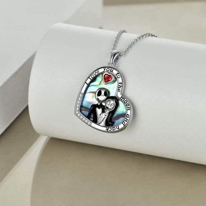 “Love You Forever" - Heart Zircon Couple Necklace.