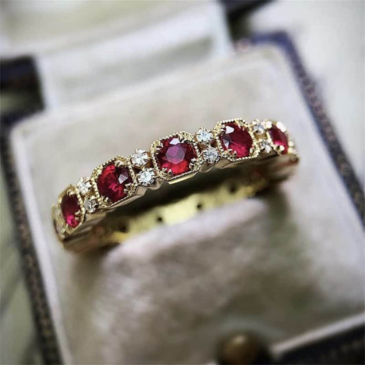 Luxurious Ruby Healing Ring