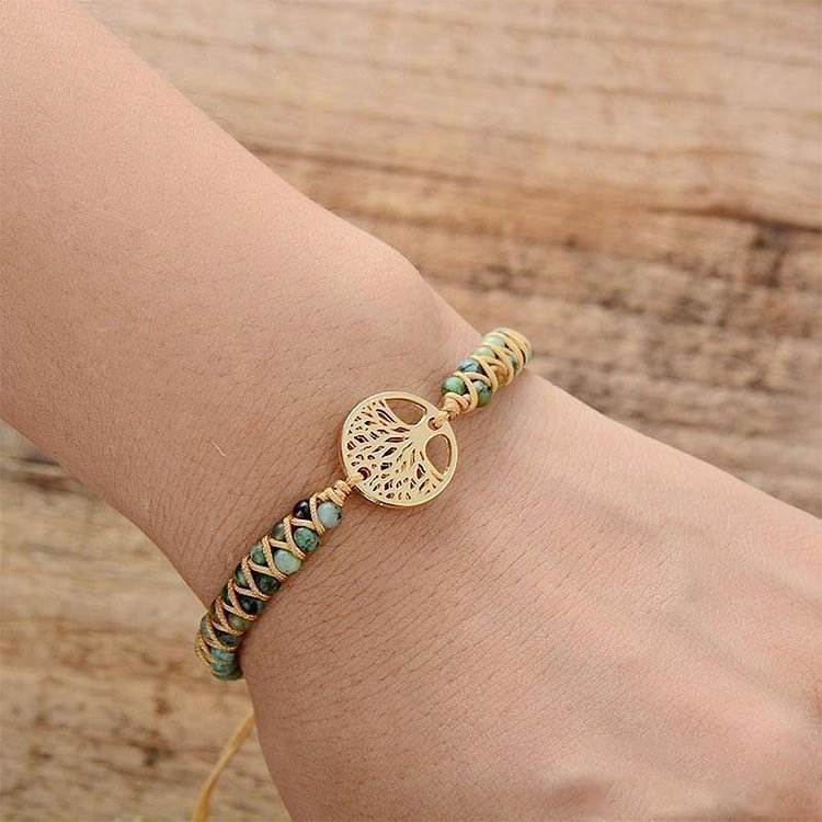 Turquoise Tree Of Life Bracelet