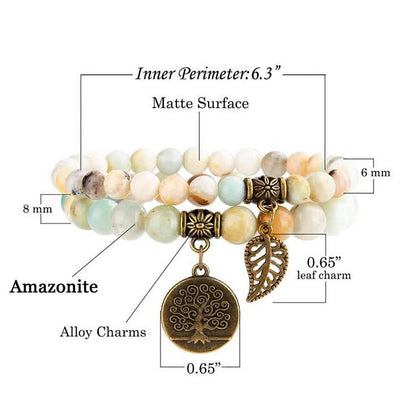 Amazonite Growth Tree Of Life Bracelet