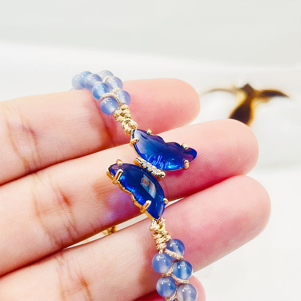 Butterfly Woven Crystal Bracelet