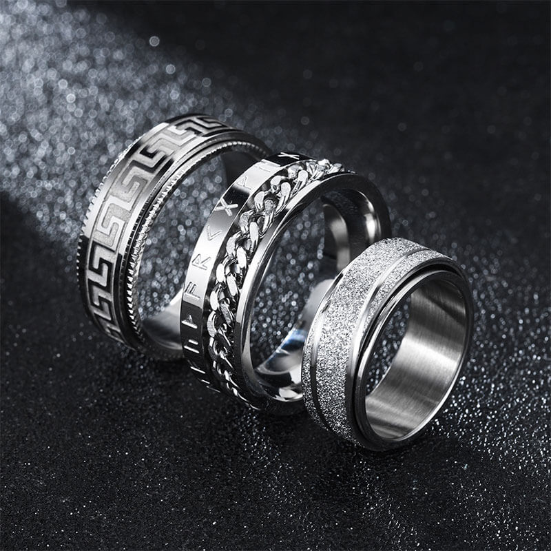 Titanium Steel Culture Rotatable Ring