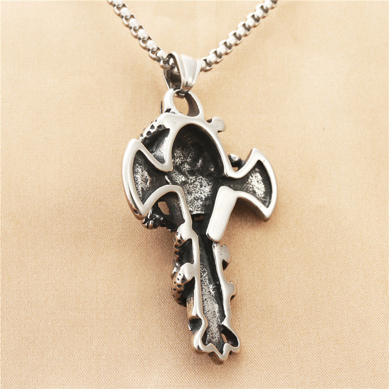 Skull Cross Retro Trendy Men's Pendant