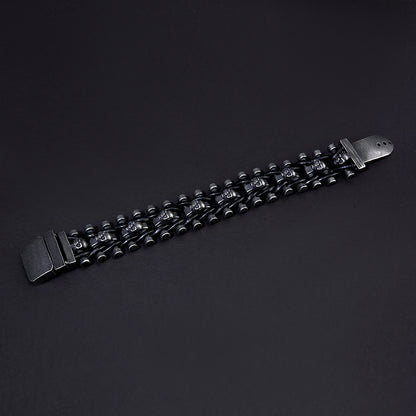 Skull Domineering Retro Woven Leather Bracelet