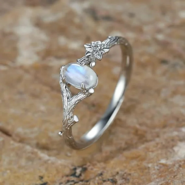 Moonstone Healing Protection Ring