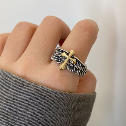 Cross & Wings Character Ring