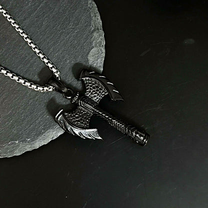 Double Axe Titanium Steel Pendant