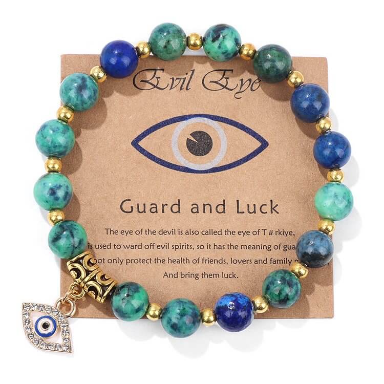 Bead Evil Eye Pendant Bracelet