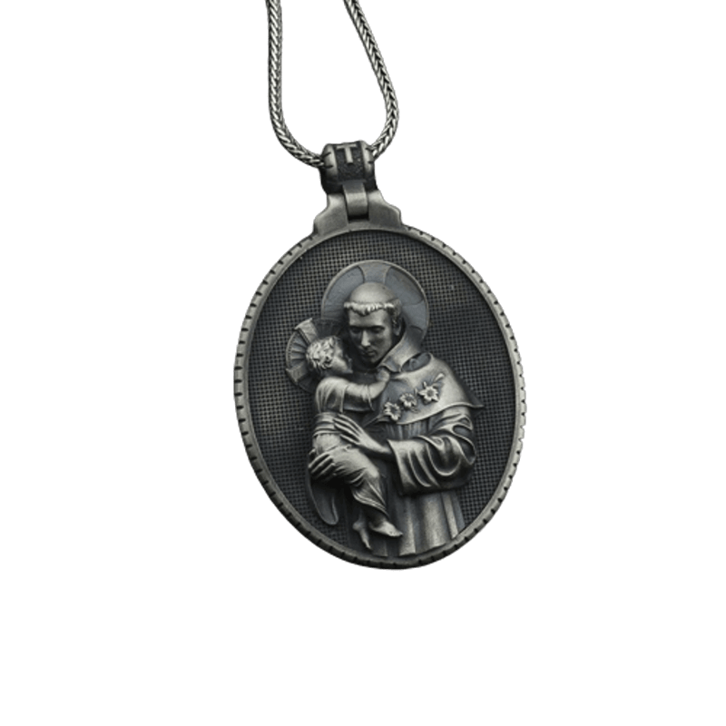 Men's Catholic Saint Anthony Necklace