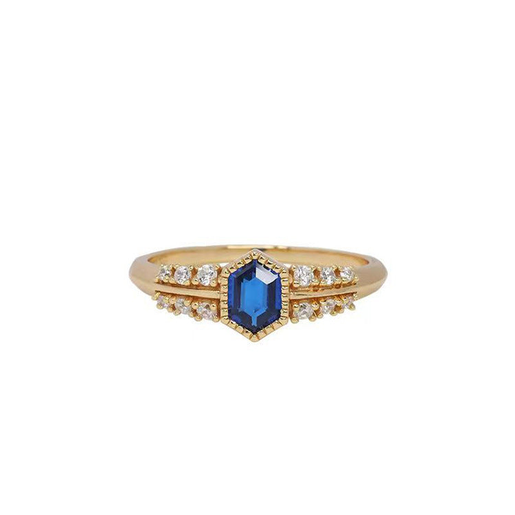 "Once Upon A Time In Rome" Dark Blue Cuban Open Ring