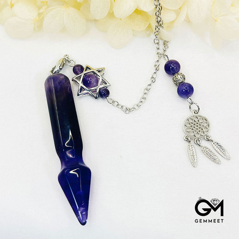 Amethyst Crystal Spirit Pendant Cone