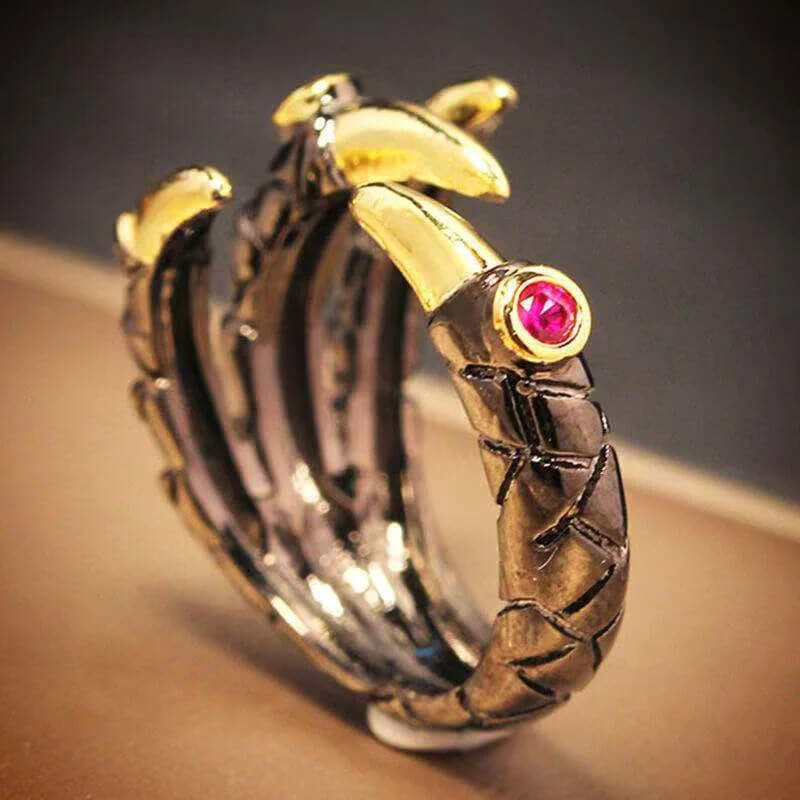 "Spirit Of The Eagle" Creative Men's Eagle Claw Adjustable Ring