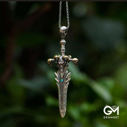 316L Stainless Steel Domineering Angel Sword Amulet Necklace