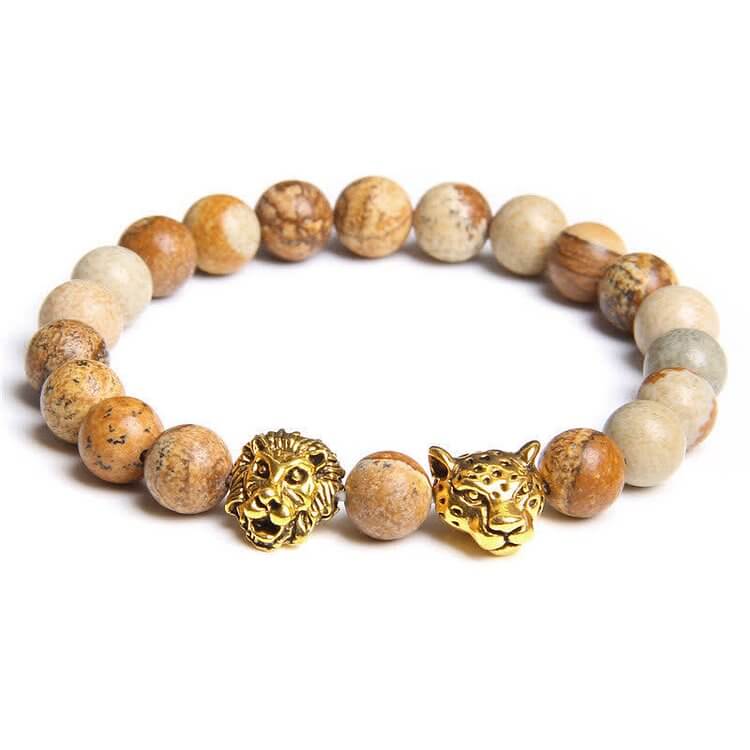 Tiger Eye Lion Panther Beads Bracelet