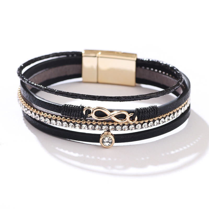 Bohemian Diamond Braided Magnetic Bracelet