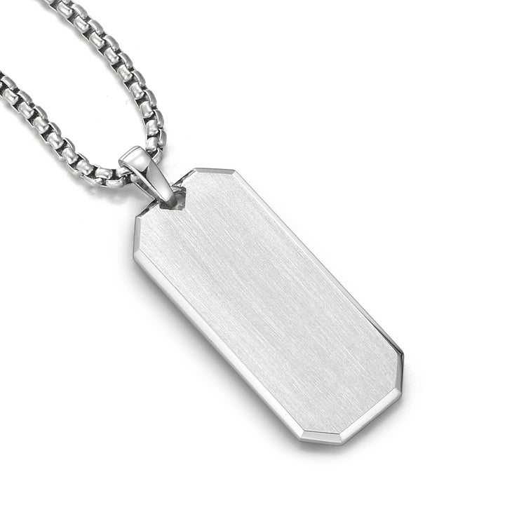 High Street Sterling Silver Rhomboid Pendants Necklace