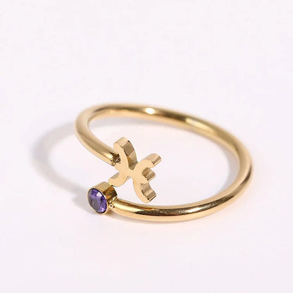 Zodiac Birthstone Ring