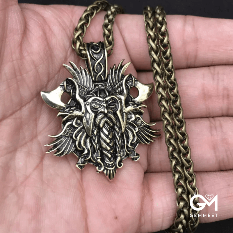 Odin Viking Warrior Pendant Necklace