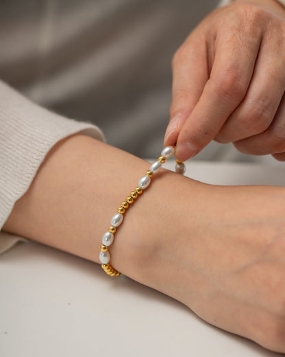 Pearl All-in-one Stainless Steel Bracelet