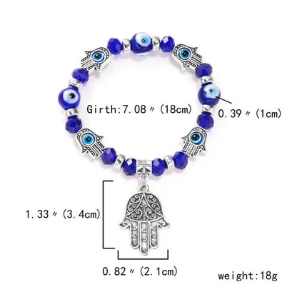 Evil Eye & Hamsa Charm Pendant Bracelet