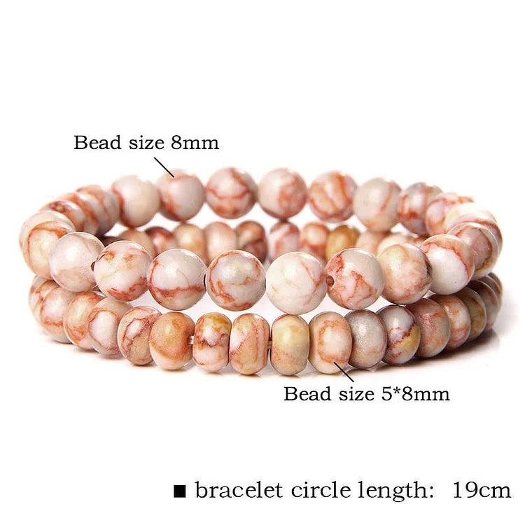 Beaded Jewelry For Man Double Layer Bracelet Set