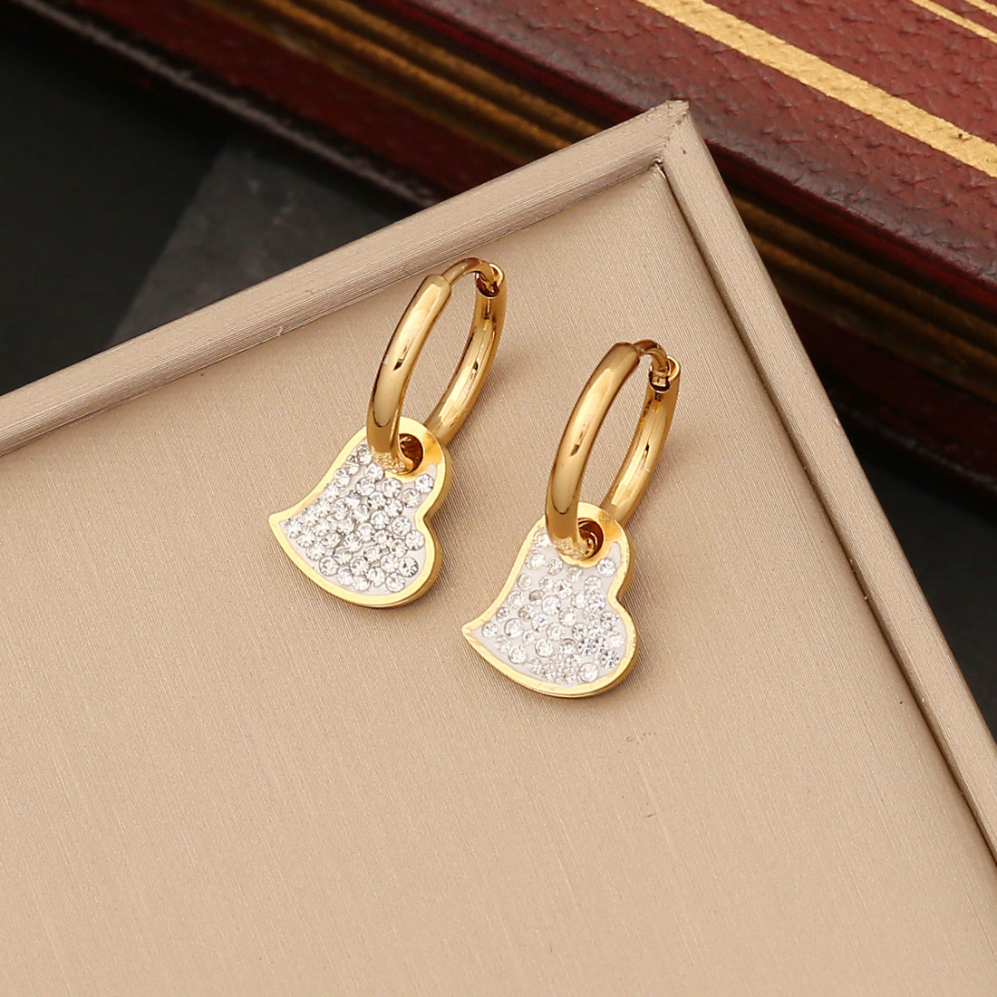 Zircon Stainless Steel Earrings