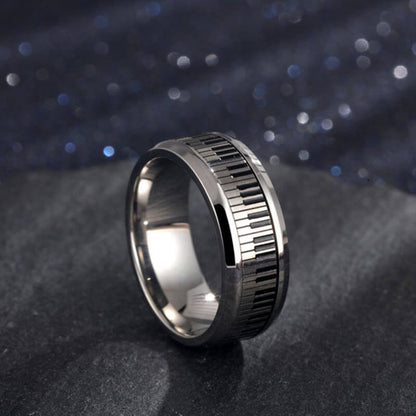 Spinner Music Piano Keys Ring