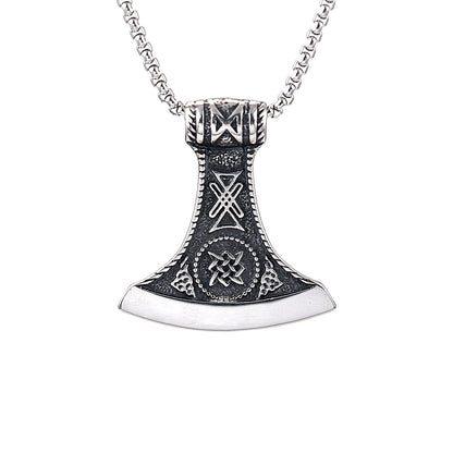 Retro Viking Mythology Axe Pendant Necklace