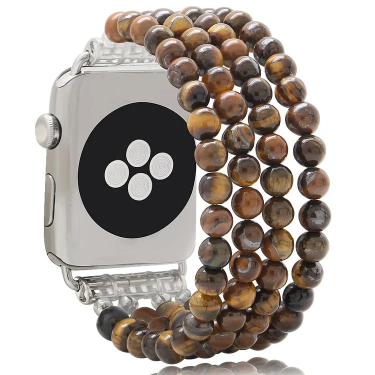 Tiger Eye Beaded Bracelet Compatible Watch Bracelet