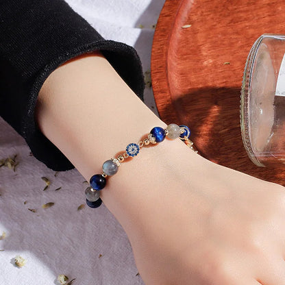 Moonstone Sapphire Evil Eye Bracelet