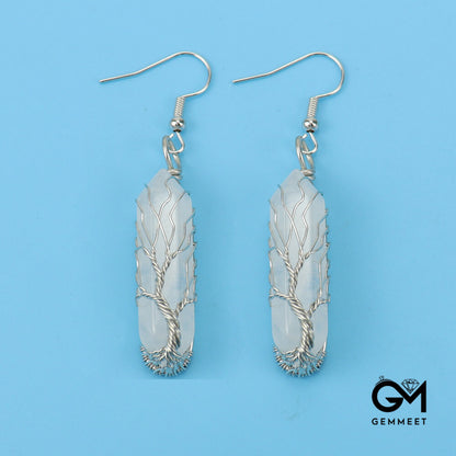 Crystal Tree of Life Alloy Earrings