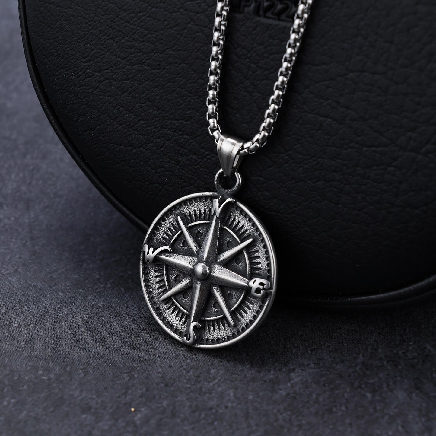 Vintage Compass Stainless Steel Pendant