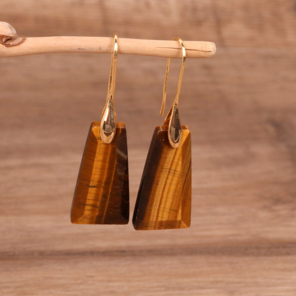 Lapis Lazuli Trapezoid Pendant Earrings