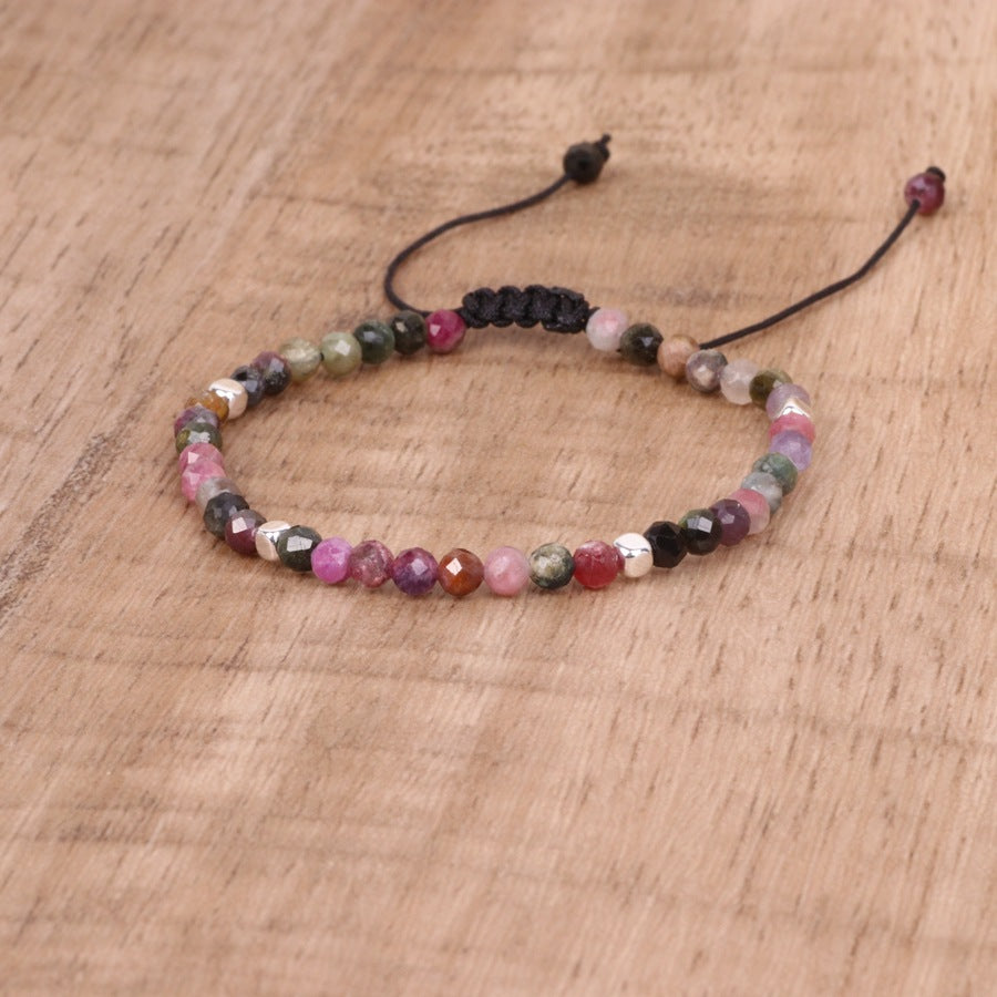 Tourmaline Woven String Crystal Bracelet