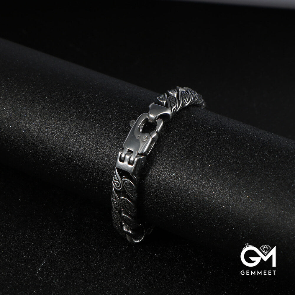 Serpentine Punk Titanium Steel Bracelet