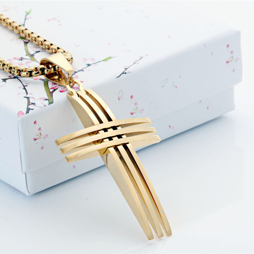 Multi-layered Cross-shaped Personalized Trendy Men's Pendant