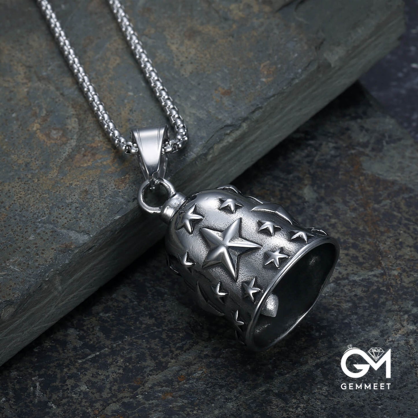 Pentagram Bell Pendant Necklace