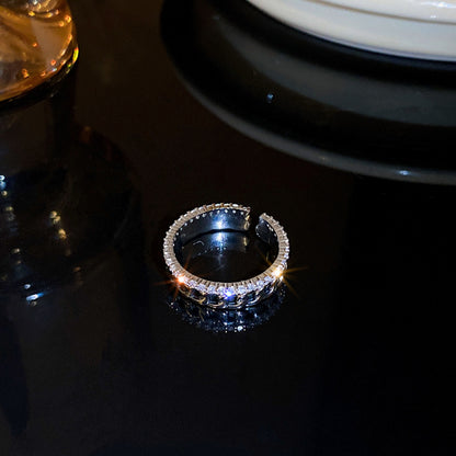 Zircon Water Drop Opening Ring