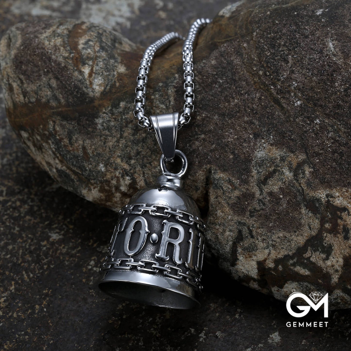 Stainless Steel Character English Bell Pendant