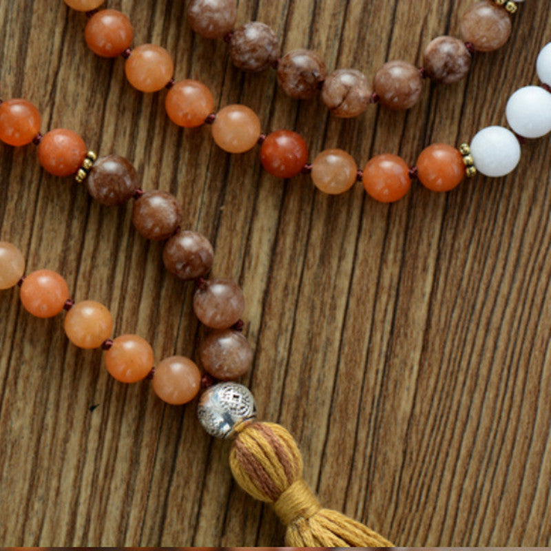 White Turquoise Indian Agate Necklace Bracelet