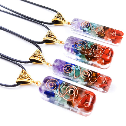 Orgone Chakra Natural Stone Pendant Necklace